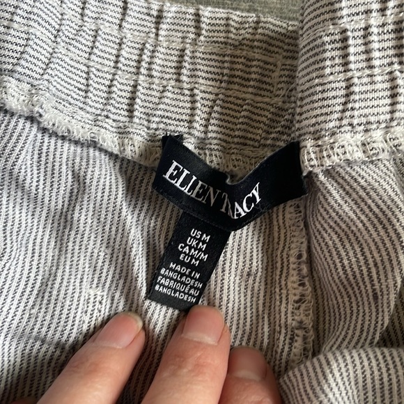 Ellen Tracy Women's Coastal Striped Linen Shorts - Picture 8 of 10